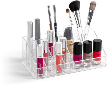 Make-up organizer/houder - 13 x 22 x 8 cm - 15-vaks - Organizers/opbergbakken voor make-up - Makeup spullen opruimen
