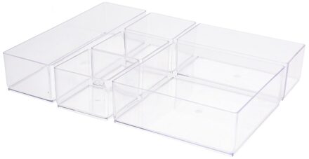 Make-up organizer voor in de la 6-vaks van 30 x 22,5 x 5 cm