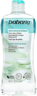Make-up Remover Babaria Biphasic Aloe Vera Micellar Water 400 ml