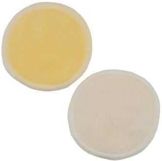 Make-Up Remover Pads Herbruikbare Katoenen Pads Make Up Facial Remover Bamboevezel Gezichtsverzorging Verpleging Pads Huid Reinigen Geel