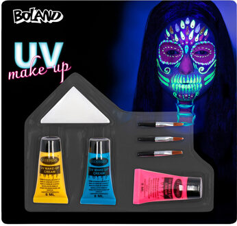 Make-up Set Bright Skull UV Multikleur - Print
