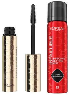 Make-Up Set L'Oréal Paris Volume Million Lashes Panorama Mascara Black & Infaillible 3-Second Setting Mist 9,9 ml + 75 ml