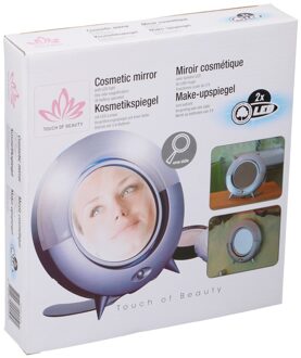 Make-up spiegel 2 zijdig met led verlichting 23 cm - Action products