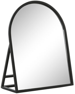 Make-up spiegel / kaptafel spiegel - staand - metaal - zwart - 20 x 9 x 25 cm - tafelmodel