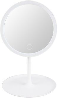 Make-Up Spiegel Met Led Light Touch Screen Natuurlijke Wit Daglicht Vanity Spiegel Flexibele Afneembare Opslag Cosmetica Spiegel