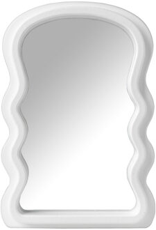 Make-up spiegeltje wave - wit - 26x17.7x2.7 cm