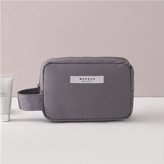 Make-Up Tas Voor Vrouwen Toiletartikelen Organizer Waterdichte Reizen Make Up Opslag Pouch Vrouwelijke Grote Capaciteit Draagbare Cosmetische Geval klein grijs