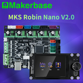 Makerbase MKS Robin Nano V2.0 32Bit Control Board 3D Printer parts base on Marlin2.x 3.5 tft touch screen preview Gcode