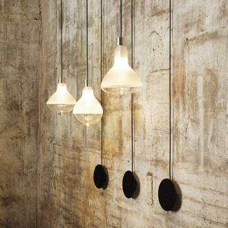 Makeup LED wandlamp, transparant puntig wit frosted, transparant, zwart