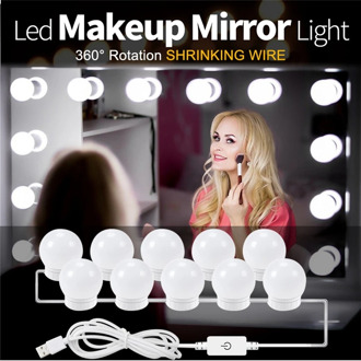 Makeup Mirror Light with Led Lighting Mirror Bulbs for Home Decor Bathroom Cosmetic Dressing Table Mirror Lamp Vanity Lights Usb