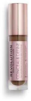 Makeup Revolution Conceal and Define Concealer C17 - Diep donkere huid, neutrale ondertoon.