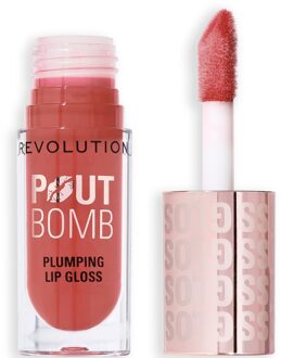 Makeup Revolution Pout Bomb Plumping Gloss Jelly 4.5ml (Various Shades) - Melba Warm Peach