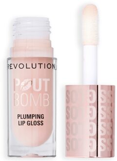 Makeup Revolution Pout Bomb Plumping Gloss Jelly 4.5ml (Various Shades) - Milky Sheer Holo