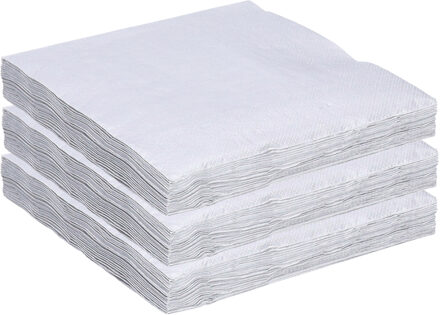 Maki uni servetten - 60x st - 33 x 33 cm - zilver - lunch/diner servetten