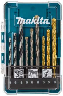 Makita 9-delige borenset (steen/hout/metaal)