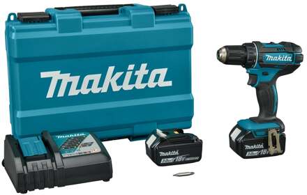 Makita Accuboormachine Ddf482rfe - 18v Geborsteld- (2x 3,0ah)