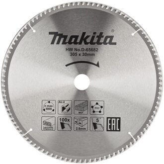 Makita D-65682 Afkortzaagblad | div. materialen | 305x30x2,8 | 100T | 5g
