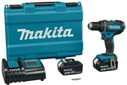 Makita DDF482SFE 18v Boor-/schroefmachine 3,0 Ah accu (2 st), oplader, Koffer