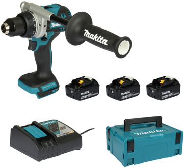 Makita DDF492RG3J 18v Boor-/schroefmachine | Incl. 3x 6.0Ah en snellader in Mbox - DDF492RG3J
