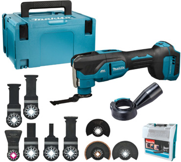 Makita DTM53ZJX2 Accu Multitool 18v | LXT | Zonder accu's en lader, in Mbox, met accessoires set - DTM53ZJX2
