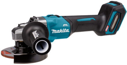 Makita GA008GM201 40 V Max Haakse slijper 125 mm 4,0 Ah accu (2 st), lader, Mbox