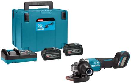 Makita GA029GU201 XGT 40V Max Accu Haakse Slijper | 125mm | 2 accu's en lader in koffer - GA029GU201
