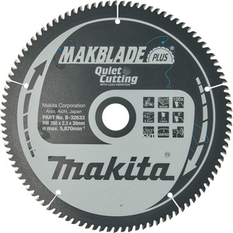 Makita Zaagblad Q C 260X30X2,3 100T 5G - B-32633
