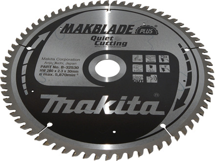 Makita Zaagblad Q C 260X30X2,3 70T 5G - B-32530