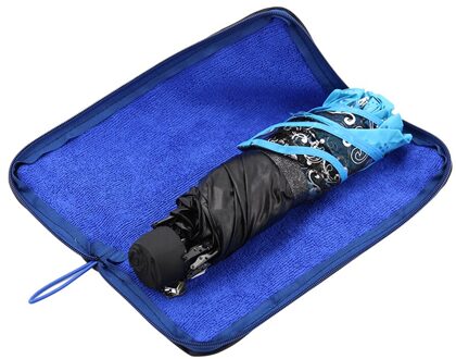 Makkelijk Schoon Paraplu Zak Volledige Cover Organizer Multifunctionele Duurzame Opslag Geen Lekkende Water Absorberende Stofdicht Draagbare blauw