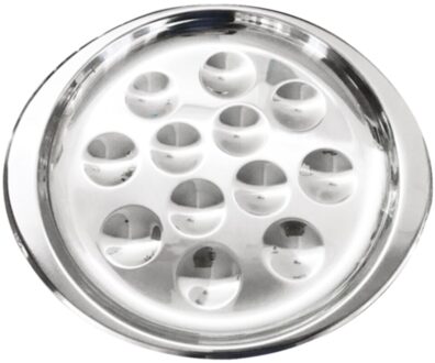 Makkelijk Schoon Roestvrij Staal Restaurant Escargots Hittebestendige Schotel Servies Home Hotel Keuken Slak Plaat Lichtgewicht Server 6 Heads