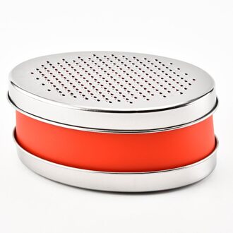 Makkelijk Schoon Rvs Quick Keuken Multifunctionele Efficiënte Slicer Ovale Doos Vruchten Kaas Rasp Container Praktische