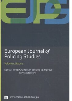 Maklu, Uitgever European Journal Of Policing Studies - Changes In