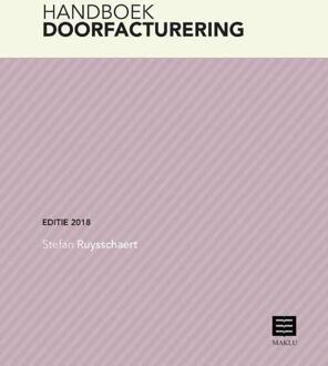 Maklu, Uitgever Handboek doorfacturering - Boek Stefan Ruysschaert (9046609308)