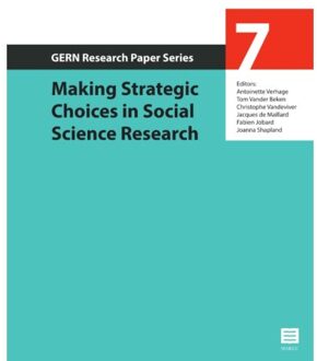 Maklu, Uitgever Making Strategic Choices In Social Science Research - Gern Research Paper Series