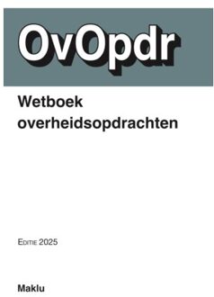 Maklu, Uitgever Wetboek Overheidsopdrachten / 2025 - Maklu-Wetboekpocket