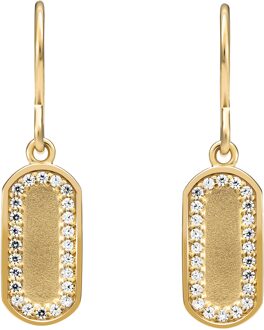 'Malaga' Dames 925 Sterling Zilveren Oorbellen - Goud ZO-7573/G