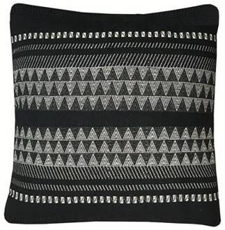 Malagoon Native Stripe Sierkussen 60 x 60 cm Zwart