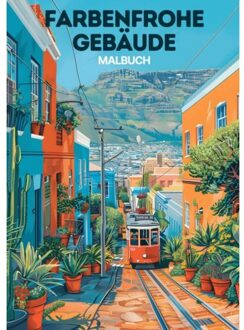 Malbuch - Farbenfrohe Gebäude - Malbücher für Erwachsene