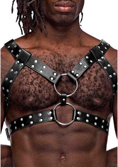 Male Power Gemini - Imitatie Leren Harnas - One Size - Zwart