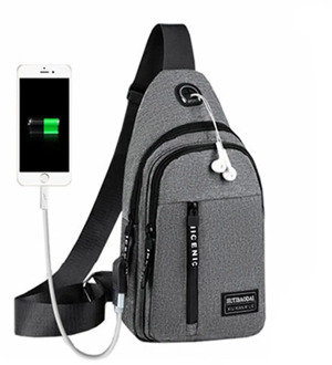 Male Shoulder Bags Cross Body Bags USB Charging Crossbody Bags Men Anti Theft Chest Bag School Summer Short Trip Messengers Bag
