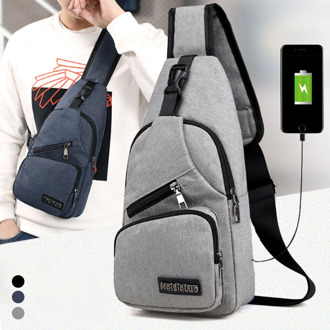 Male Shoulder Bags USB Charging Crossbody Bags Men Anti Theft Chest Bag School Summer Short Trip Messengers Bag 20200New Arrival