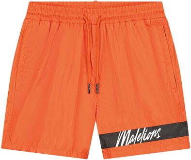 Malelions Captain Zwemshort Heren oranje - zwart - wit - XL