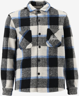 Malelions Casual Shirt SIGNATURE DAMAGED FLANNEL zwart - 164/14J
