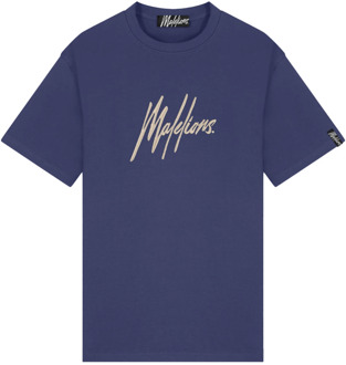 Malelions Essentials t-shirt Blauw - M