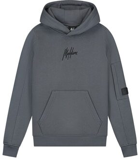 Malelions Hoodie cargo - Donker grijs - Maat 140