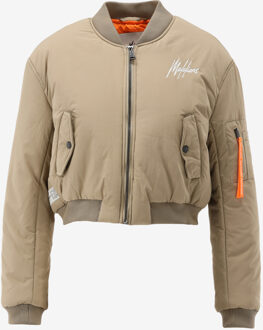 Malelions Jas CROPPED BOMBER JACKET bruin - XS;S;M