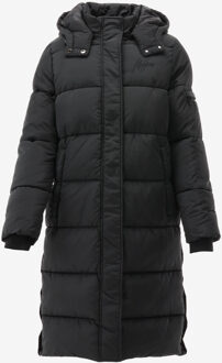 Malelions Jas SIGNATURE LONG PUFFER JACKET zwart