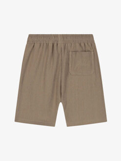 Malelions Jongens short seersucker crinckle Taupe - 164
