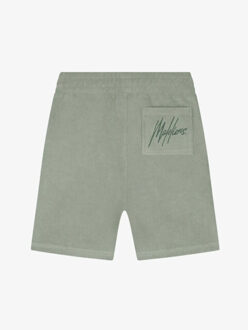 Malelions Jongens short signature towelling - maat 176 Groen