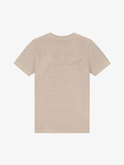 Malelions Jongens t-shirt signature towelling Taupe - 176
